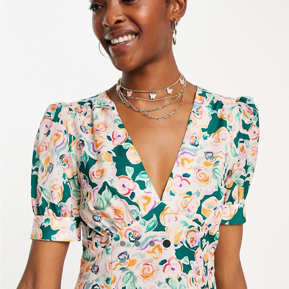 Topshop swirly tea dress